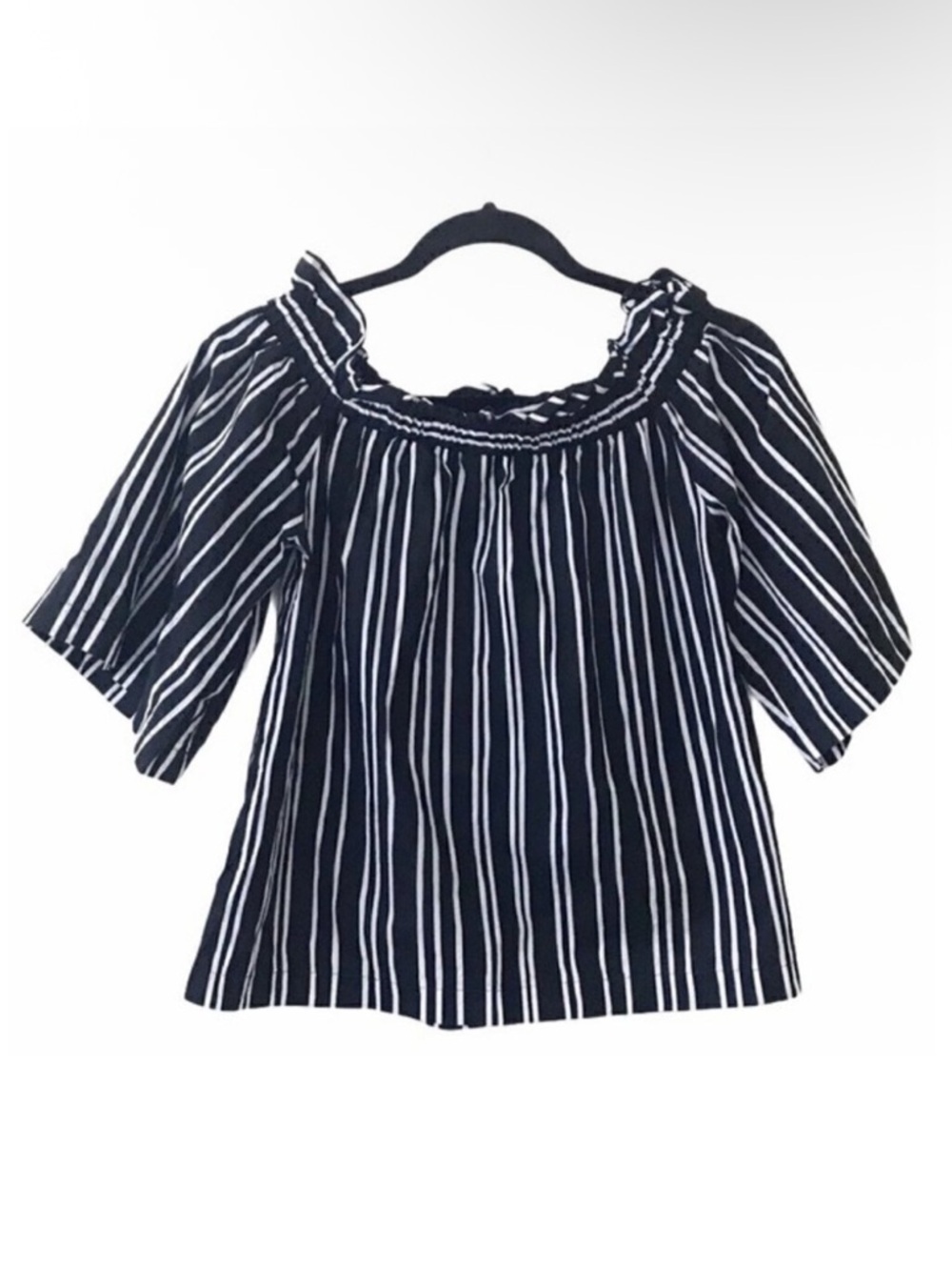 H&M Off The Shoulder Bardot Style Stripe Top